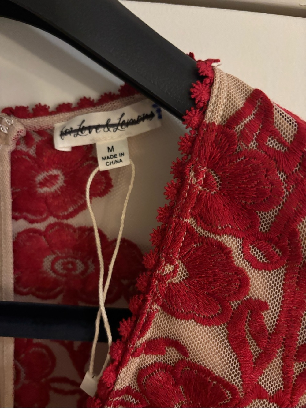 For Love and Lemons Red Temecula Lace Maxi Dress - Picture 5 of 5